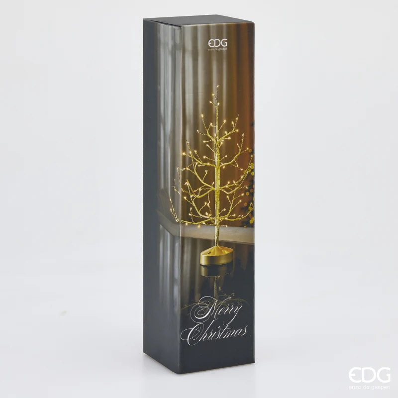 Albero LED da Tavolo Ricaricabile "Faggio" Gold – 90 Mini LED Dimmerabile – H 45 cm – EDG Enzo De Gasperi - immagine 3